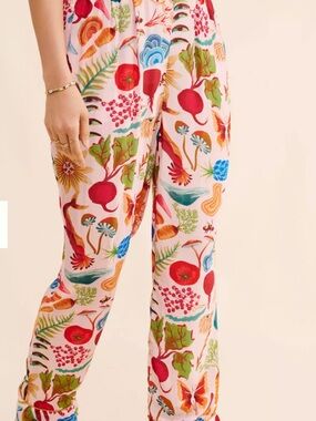 Printed Wide-Leg Women's Jumpsuit Pants - Pink Multi